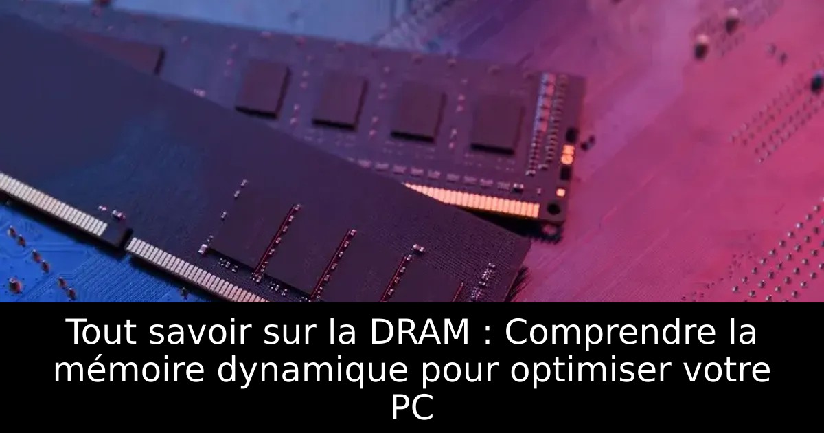 Tout savoir sur la DRAM : Comprendre la mémoire dynamique pour optimiser votre PC