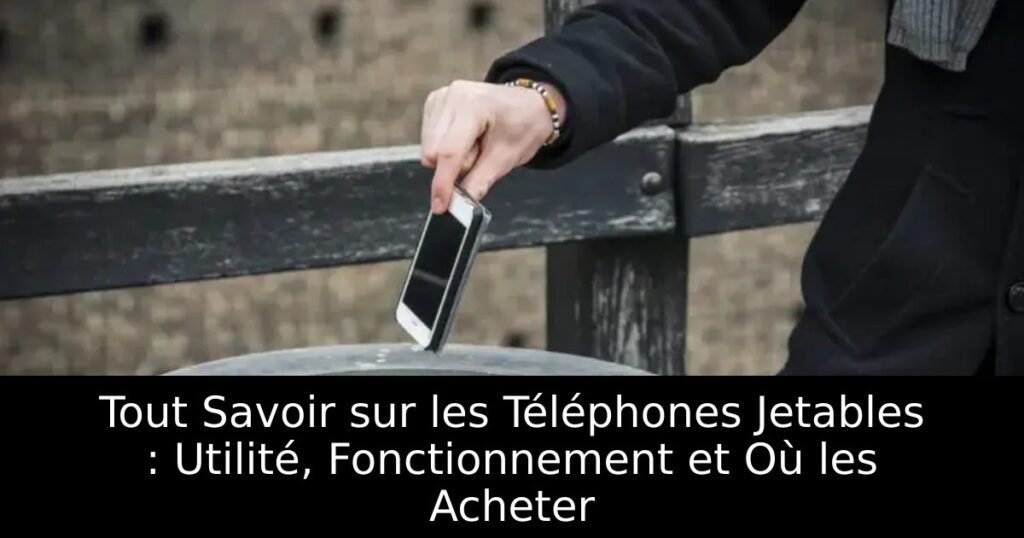 Tout Savoir sur les Téléphones Jetables : Utilité, Fonctionnement et Où les Acheter