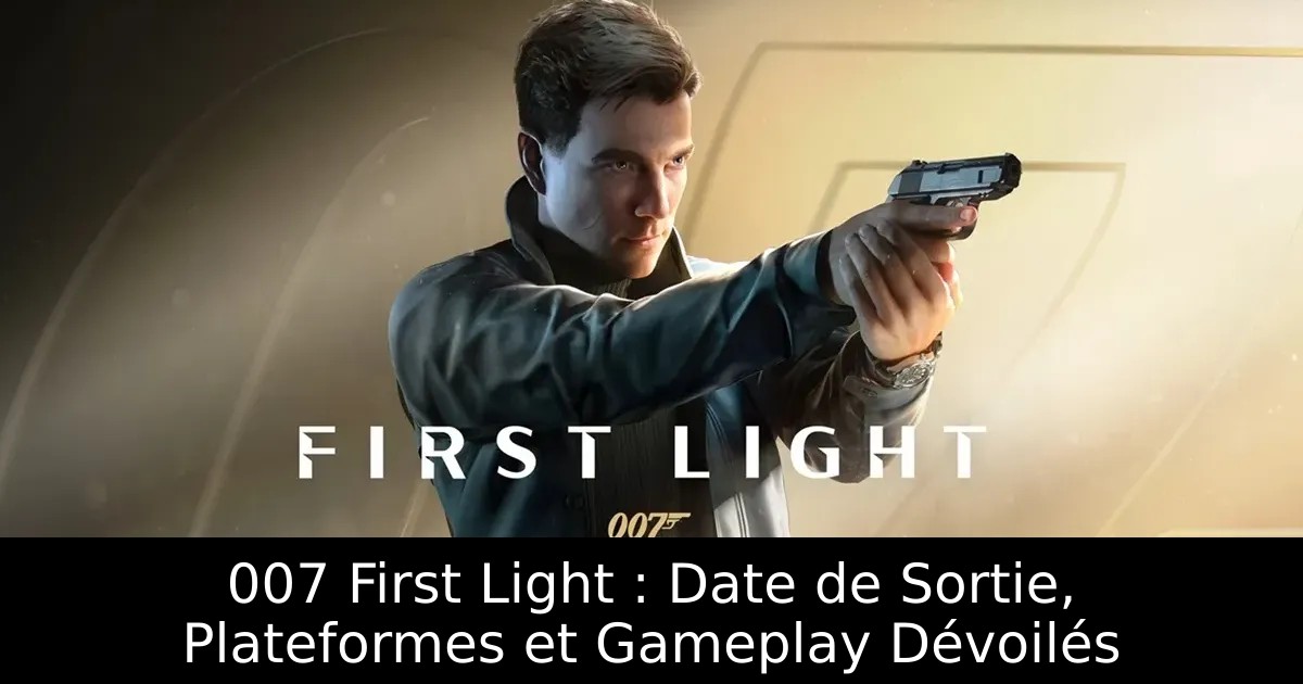 007 First Light : Date de Sortie, Plateformes et Gameplay Dévoilés