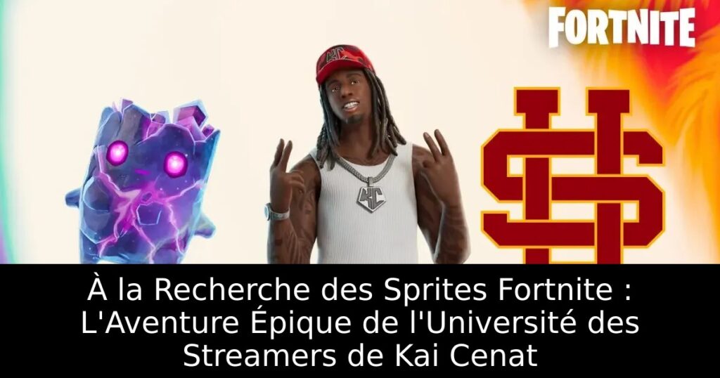 À la Recherche des Sprites Fortnite : L&rsquo;Aventure Épique de l&rsquo;Université des Streamers de Kai Cenat
