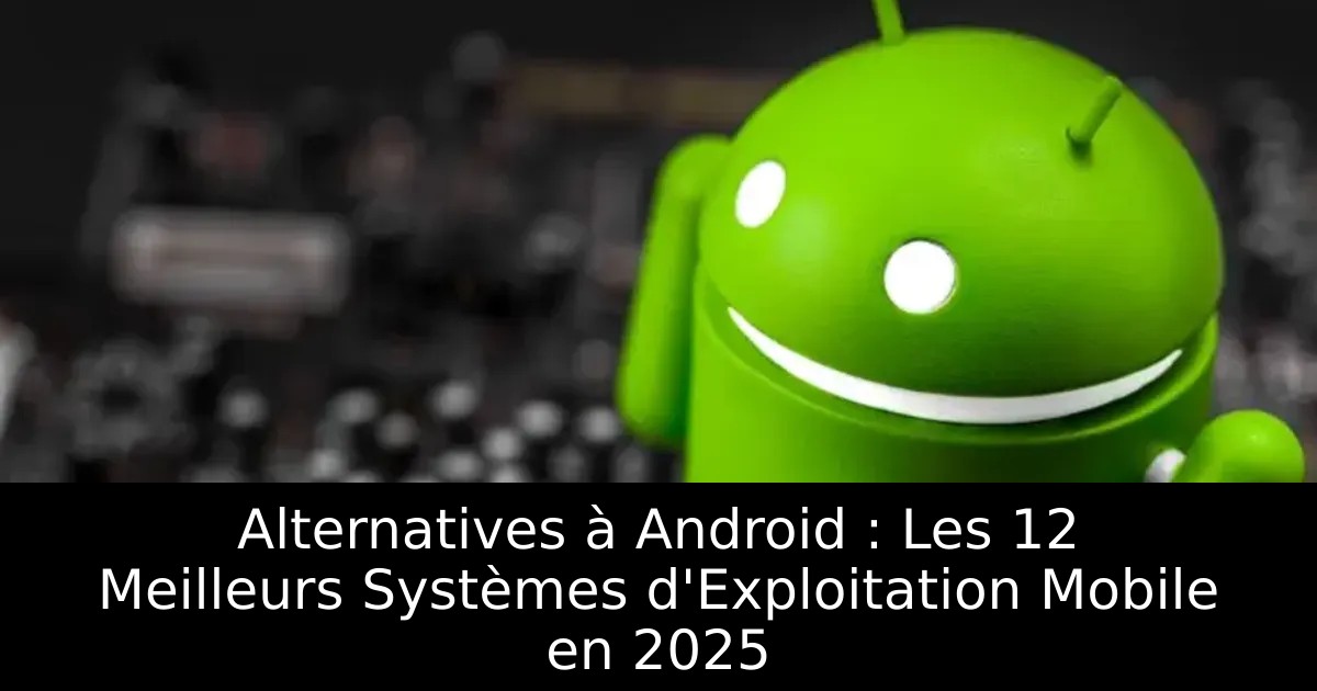 Alternatives à Android : Les 12 Meilleurs Systèmes d&rsquo;Exploitation Mobile en 2025