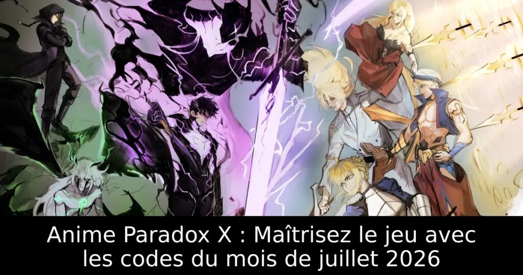 Anime Paradox X : Maîtrisez le jeu avec les codes du mois de juillet 2026