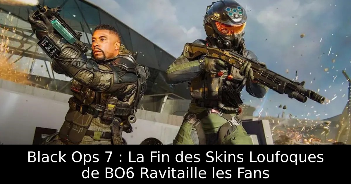 Black Ops 7 : La Fin des Skins Loufoques de BO6 Ravitaille les Fans
