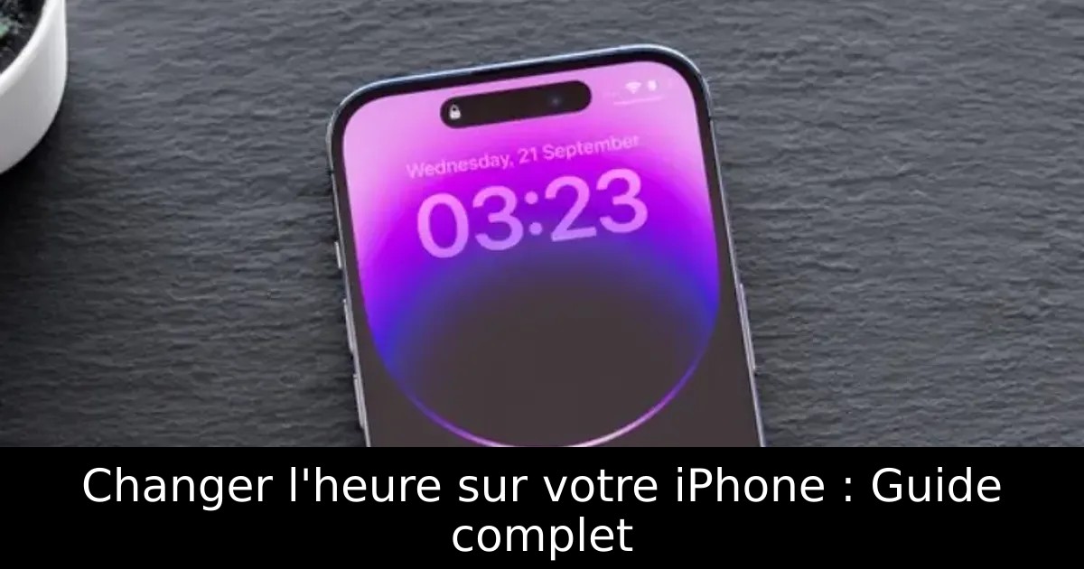Changer l&rsquo;heure sur votre iPhone : Guide complet