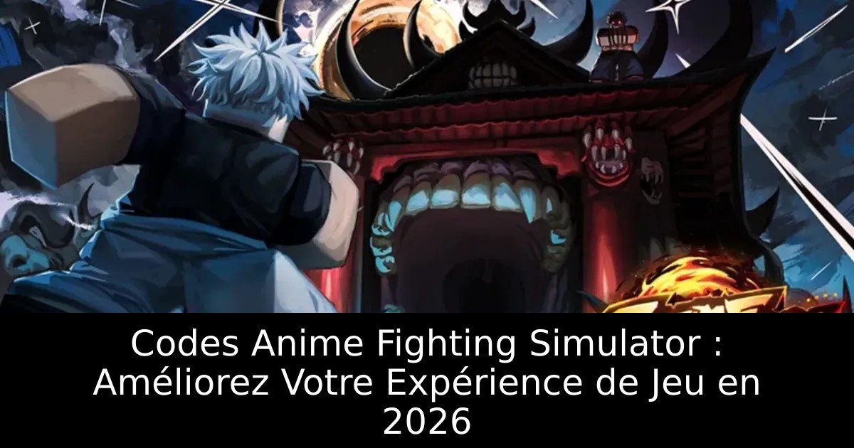 Codes Anime Fighting Simulator : Améliorez Votre Expérience de Jeu en 2026
