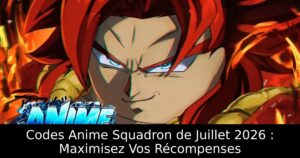 Codes Anime Squadron de Juillet 2026 : Maximisez Vos Récompenses