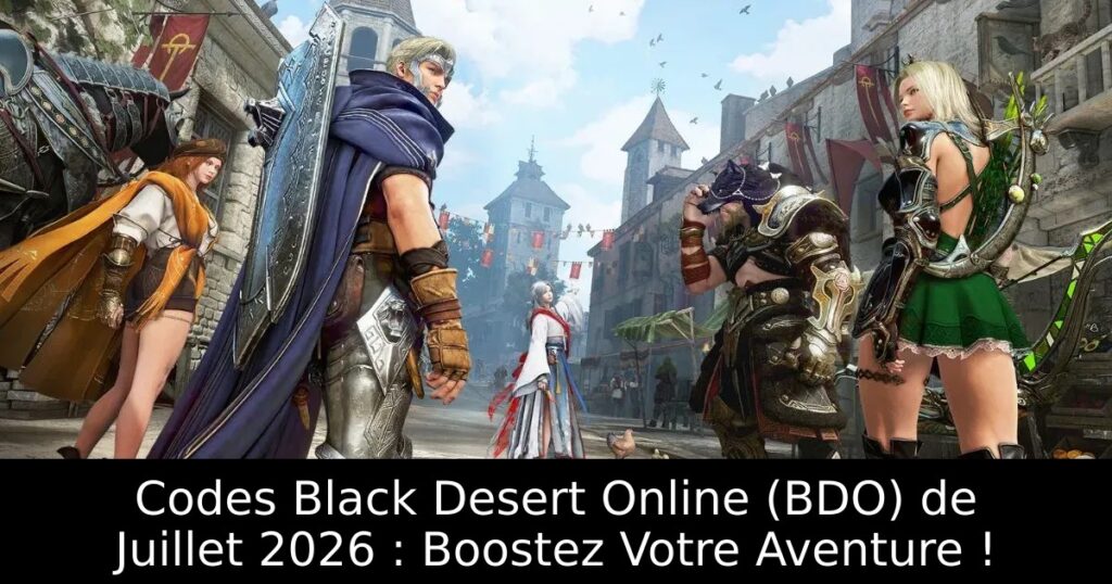 Codes Black Desert Online (BDO) de Juillet 2026 : Boostez Votre Aventure !