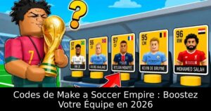 Codes de Make a Soccer Empire : Boostez Votre Équipe en 2026