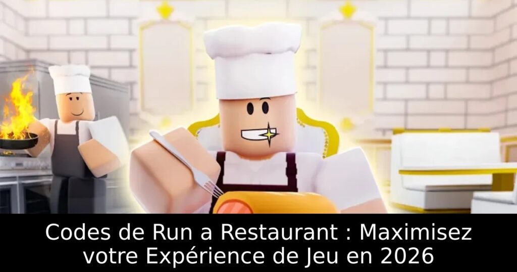 Codes de Run a Restaurant : Maximisez votre Expérience de Jeu en 2026