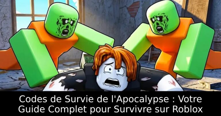 Codes de Survie de l&rsquo;Apocalypse : Votre Guide Complet pour Survivre sur Roblox