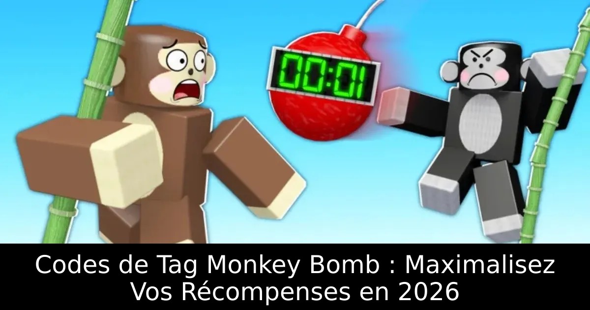 Codes de Tag Monkey Bomb : Maximalisez Vos Récompenses en 2026
