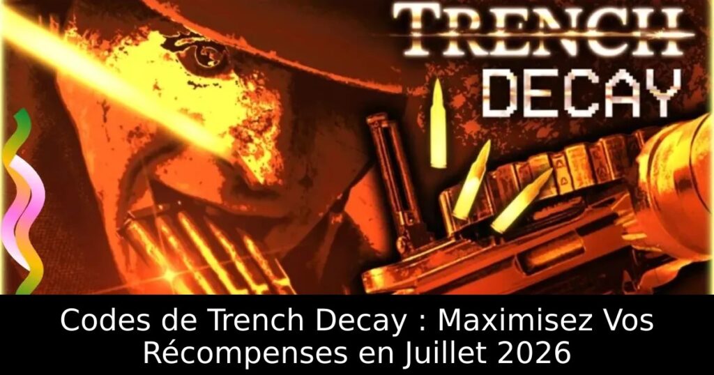 Codes de Trench Decay : Maximisez Vos Récompenses en Juillet 2026
