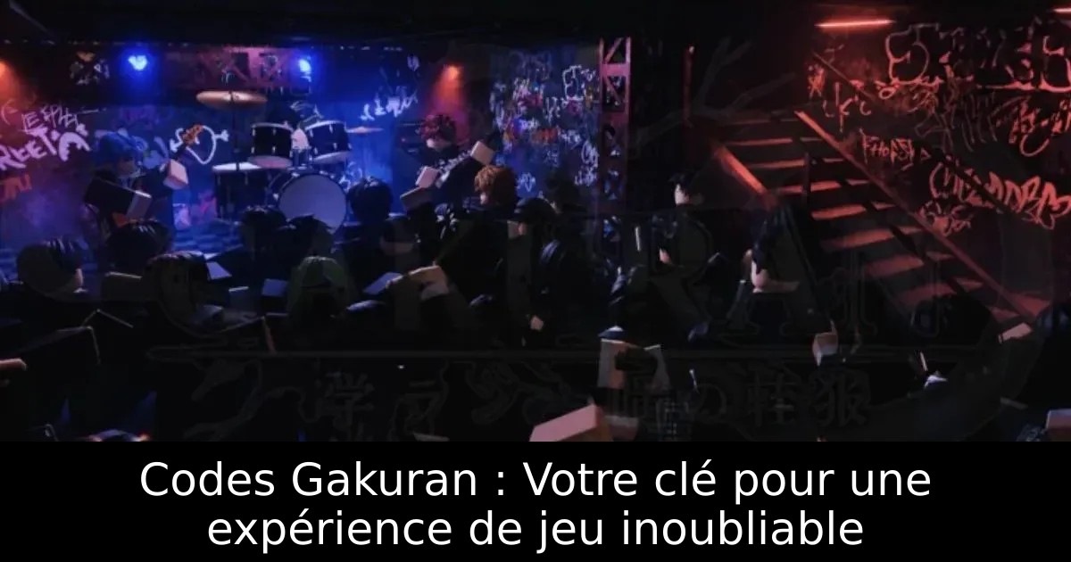 Codes Gakuran : Votre clé pour une expérience de jeu inoubliable