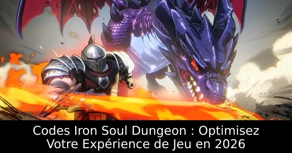 Codes Iron Soul Dungeon : Optimisez Votre Expérience de Jeu en 2026