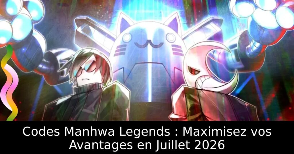 Codes Manhwa Legends : Maximisez vos Avantages en Juillet 2026