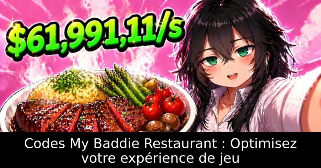 Codes My Baddie Restaurant : Optimisez votre expérience de jeu