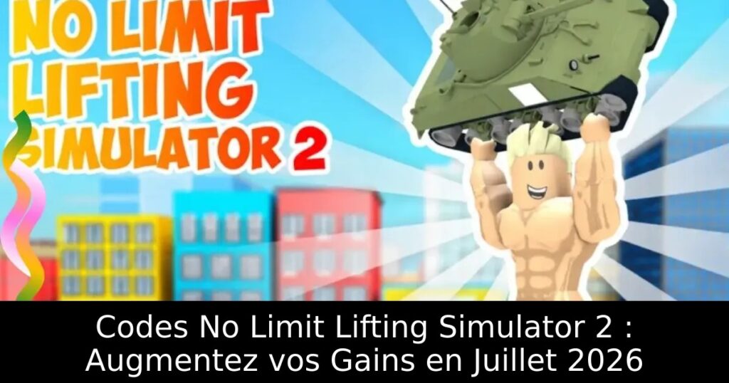 Codes No Limit Lifting Simulator 2 : Augmentez vos Gains en Juillet 2026