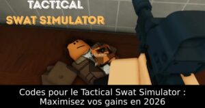 Codes pour le Tactical Swat Simulator : Maximisez vos gains en 2026