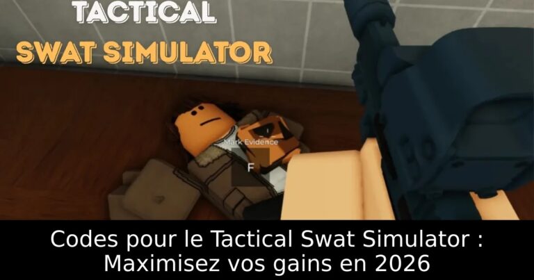 Codes pour le Tactical Swat Simulator : Maximisez vos gains en 2026
