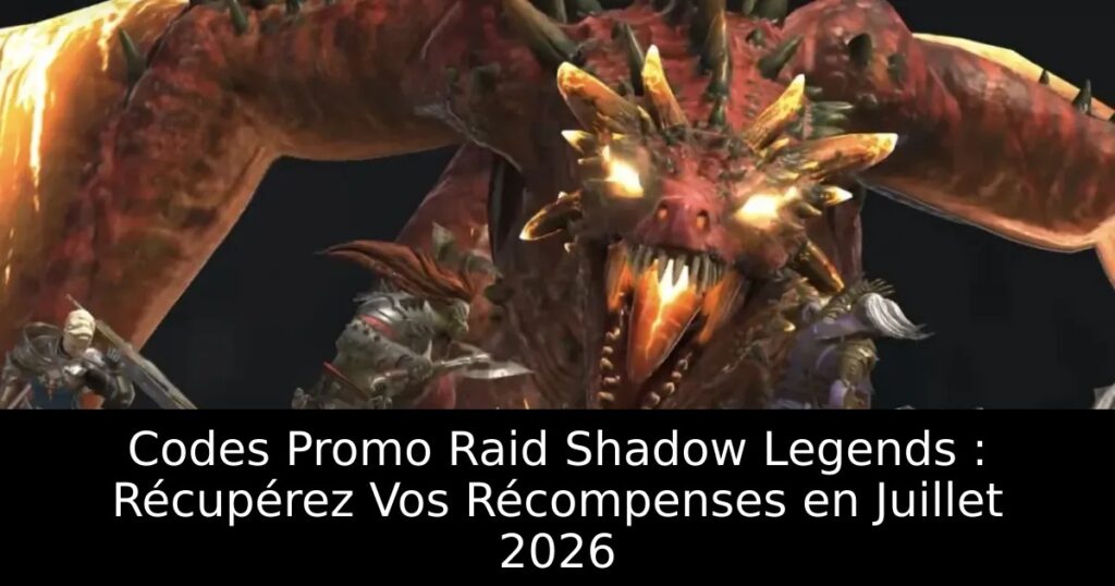 Codes Promo Raid Shadow Legends : Récupérez Vos Récompenses en Juillet 2026