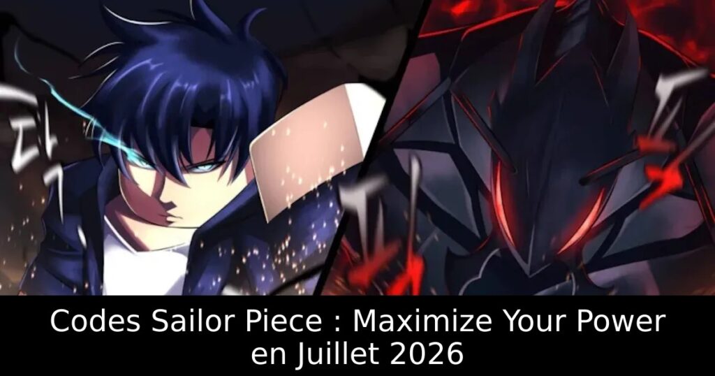 Codes Sailor Piece : Maximize Your Power en Juillet 2026