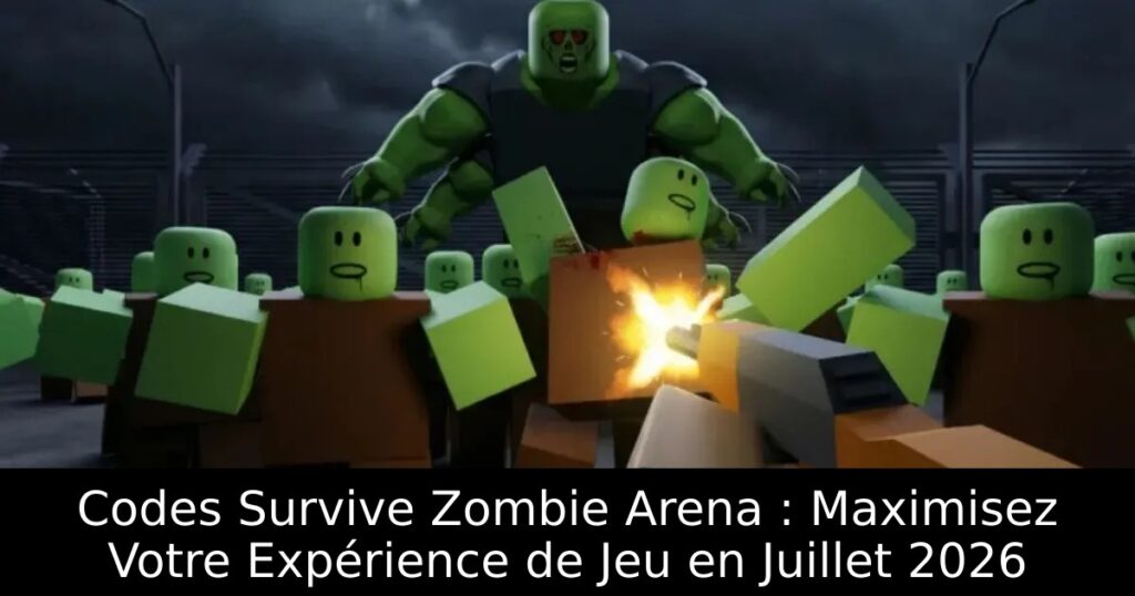 Codes Survive Zombie Arena : Maximisez Votre Expérience de Jeu en Juillet 2026