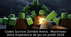 Codes Survive Zombie Arena : Maximisez Votre Expérience de Jeu en Juillet 2026