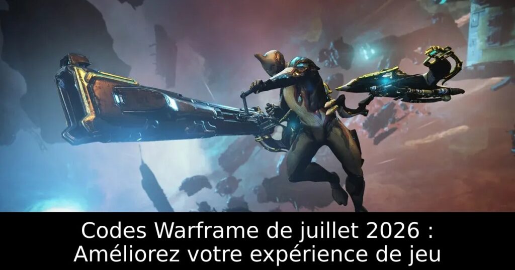 Codes Warframe de juillet 2026 : Améliorez votre expérience de jeu
