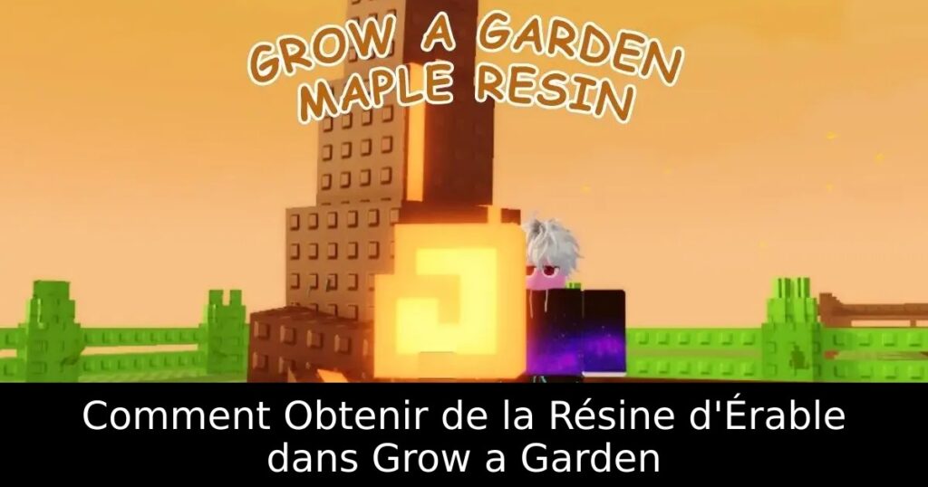 Comment Obtenir de la Résine d&rsquo;Érable dans Grow a Garden