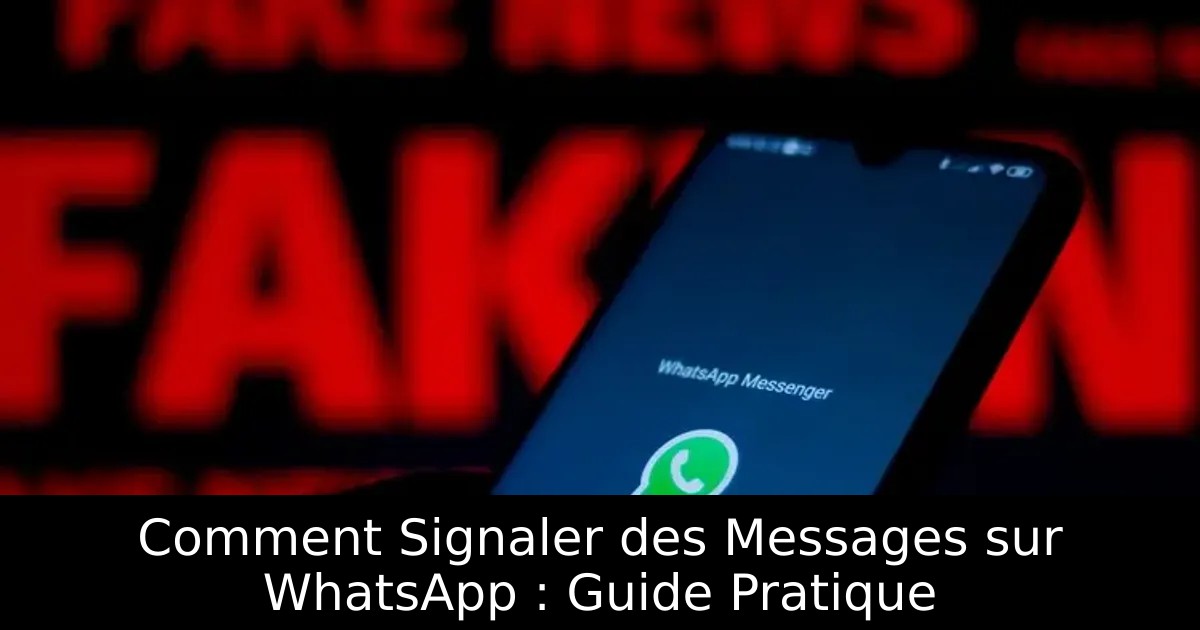 Comment Signaler des Messages sur WhatsApp : Guide Pratique