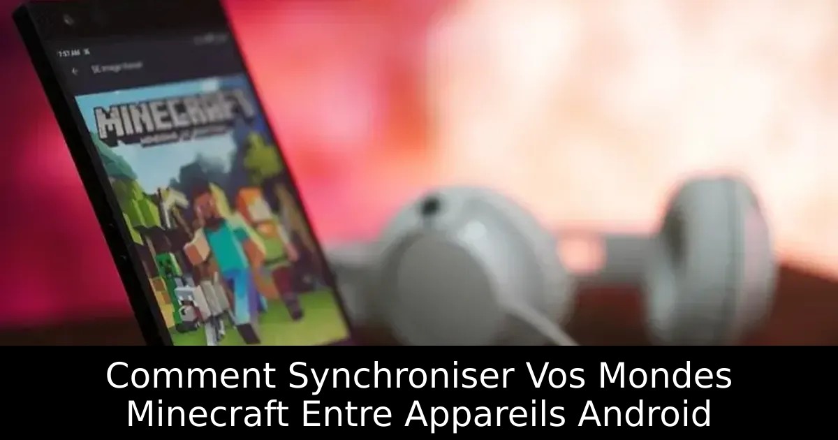 Comment Synchroniser Vos Mondes Minecraft Entre Appareils Android