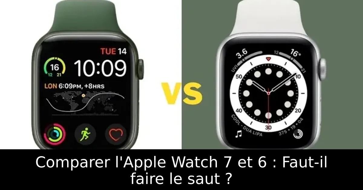 Comparer l&rsquo;Apple Watch 7 et 6 : Faut-il faire le saut ?