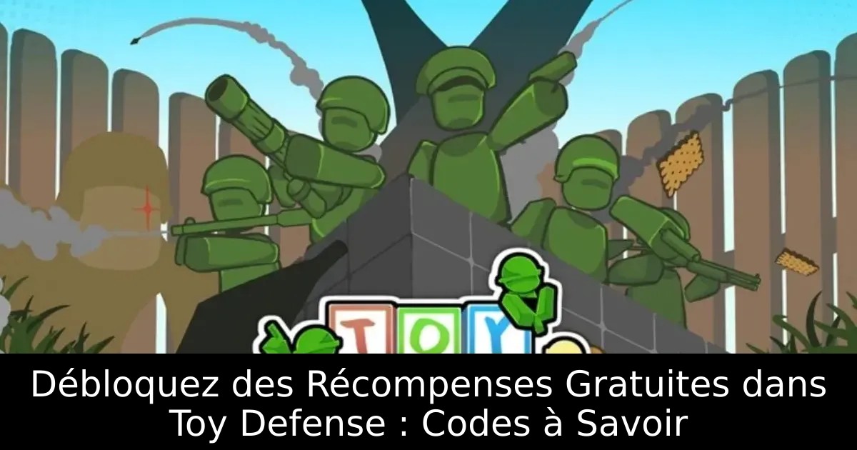 Débloquez des Récompenses Gratuites dans Toy Defense : Codes à Savoir