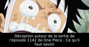 Déception autour de la sortie de l&rsquo;épisode 1142 de One Piece : Ce qu&rsquo;il faut savoir