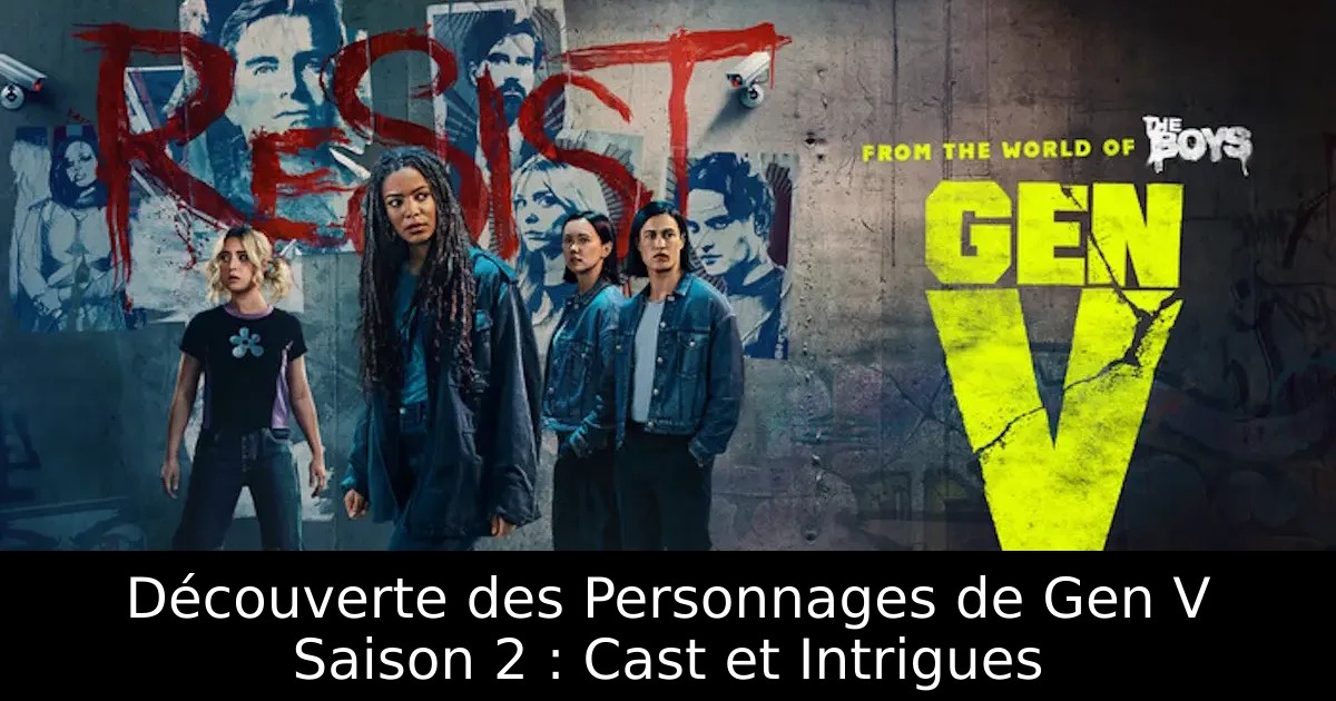 Découverte des Personnages de Gen V Saison 2 : Cast et Intrigues