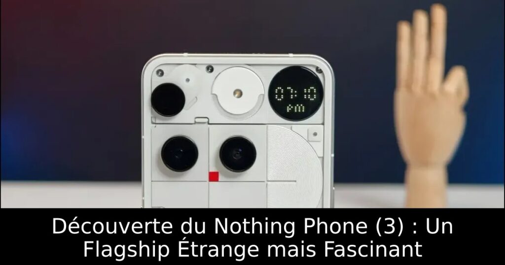 Découverte du Nothing Phone (3) : Un Flagship Étrange mais Fascinant