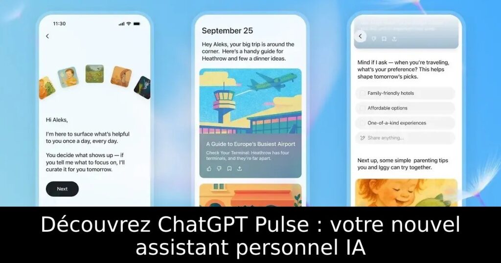 Découvrez ChatGPT Pulse : votre nouvel assistant personnel IA