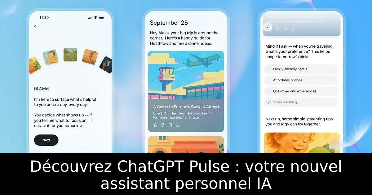 Découvrez ChatGPT Pulse : votre nouvel assistant personnel IA