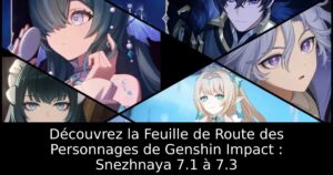Découvrez la Feuille de Route des Personnages de Genshin Impact : Snezhnaya 7.1 à 7.3