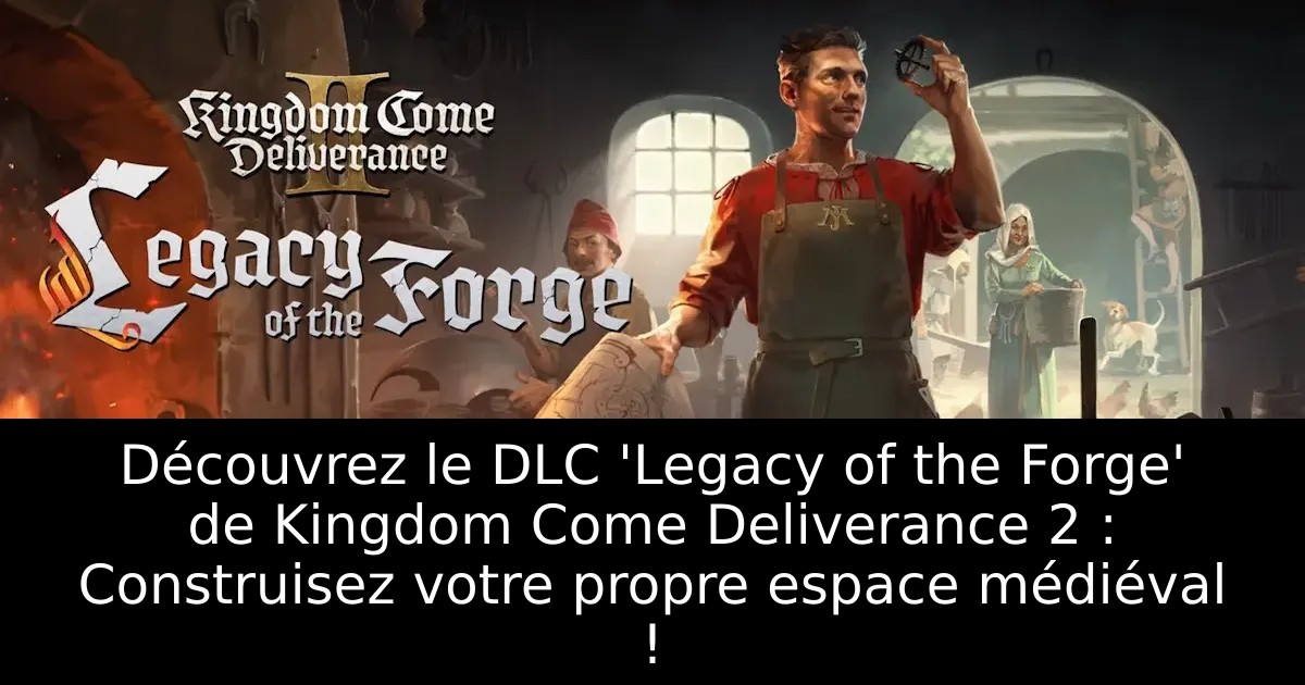 Découvrez le DLC &lsquo;Legacy of the Forge&rsquo; de Kingdom Come Deliverance 2 : Construisez votre propre espace médiéval !