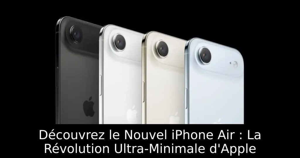 Découvrez le Nouvel iPhone Air : La Révolution Ultra-Minimale d&rsquo;Apple