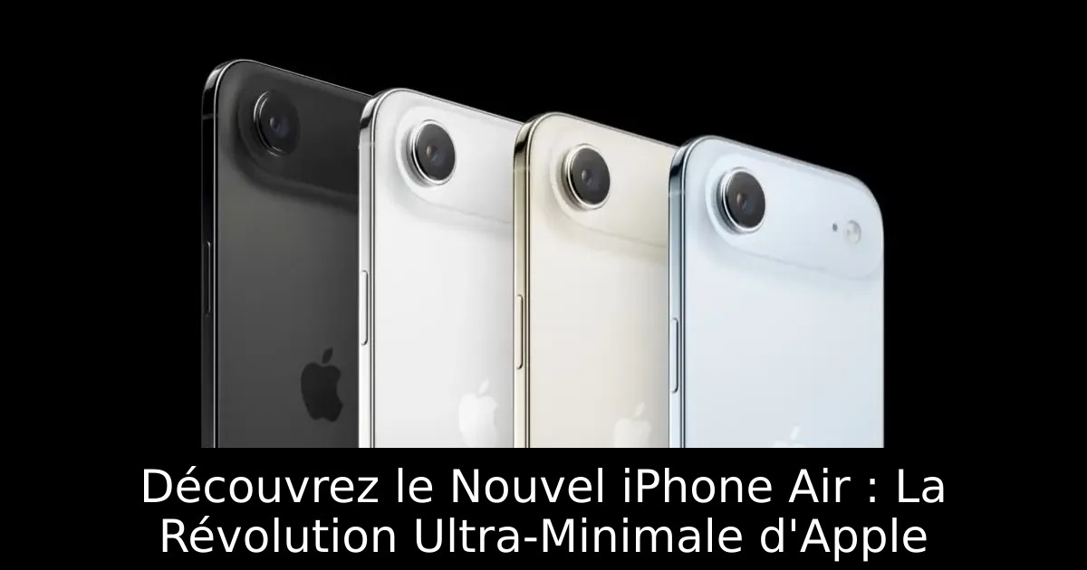 Découvrez le Nouvel iPhone Air : La Révolution Ultra-Minimale d&rsquo;Apple