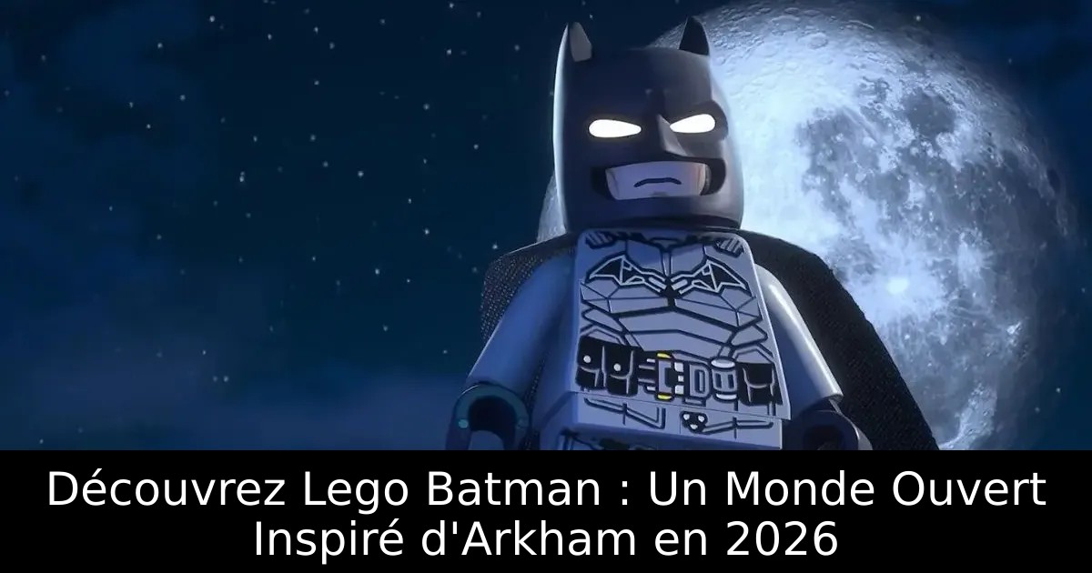 Découvrez Lego Batman : Un Monde Ouvert Inspiré d&rsquo;Arkham en 2026