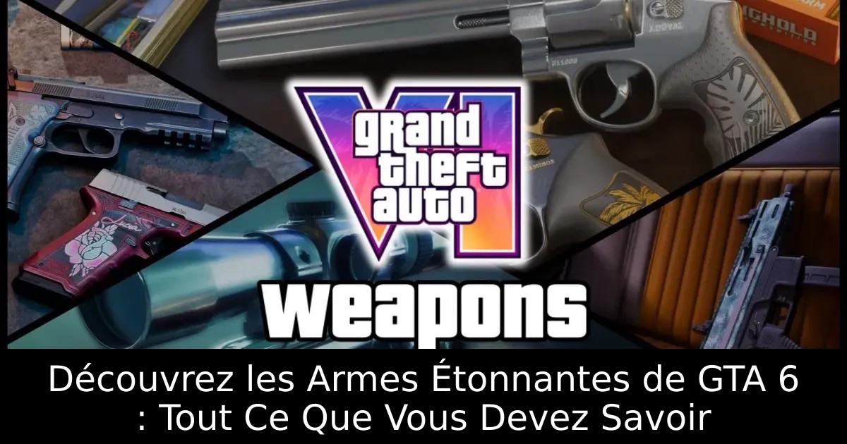 Découvrez les Armes Étonnantes de GTA 6 : Tout Ce Que Vous Devez Savoir
