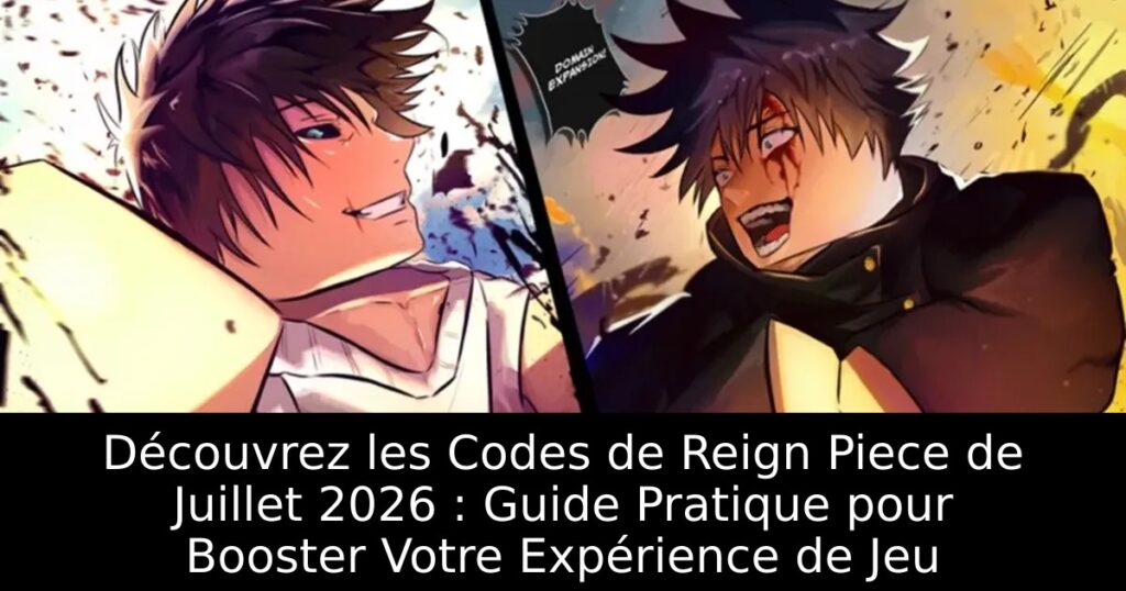 Découvrez les Codes de Reign Piece de Juillet 2026 : Guide Pratique pour Booster Votre Expérience de Jeu