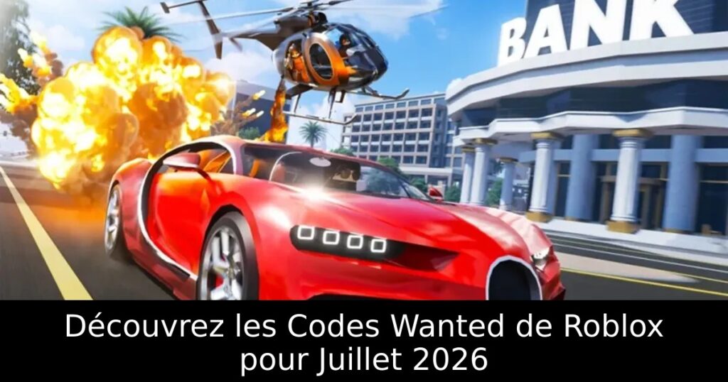 Découvrez les Codes Wanted de Roblox pour Juillet 2026