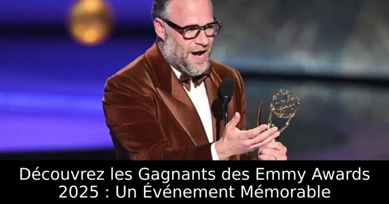 Découvrez les Gagnants des Emmy Awards 2025 : Un Événement Mémorable