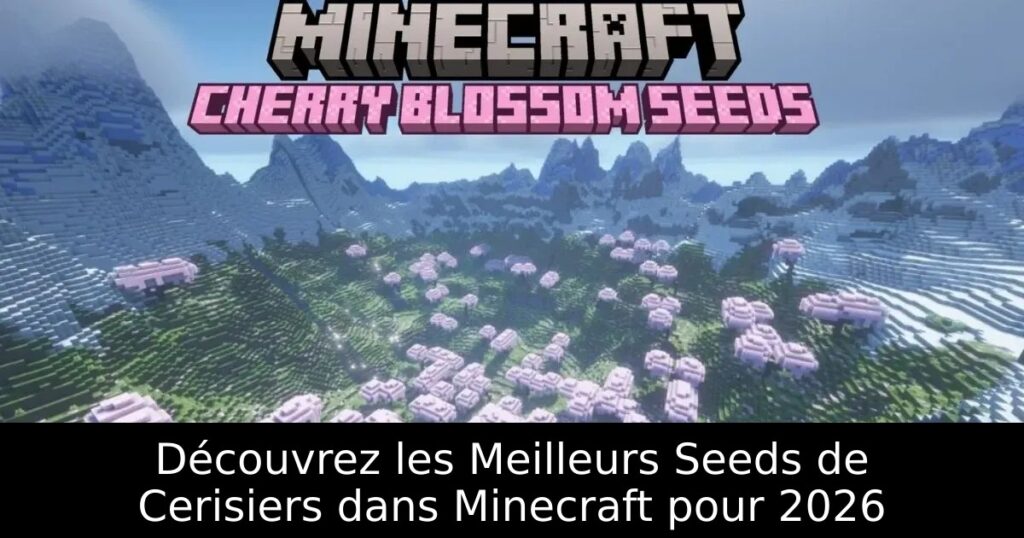Découvrez les Meilleurs Seeds de Cerisiers dans Minecraft pour 2026