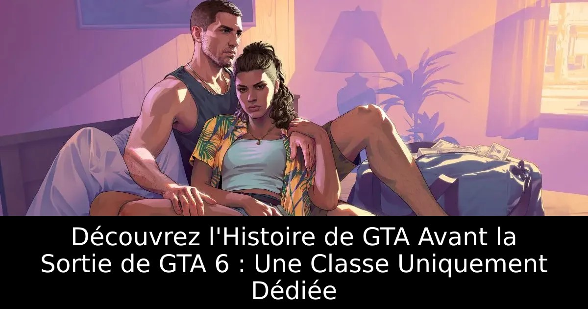 Découvrez l&rsquo;Histoire de GTA Avant la Sortie de GTA 6 : Une Classe Uniquement Dédiée