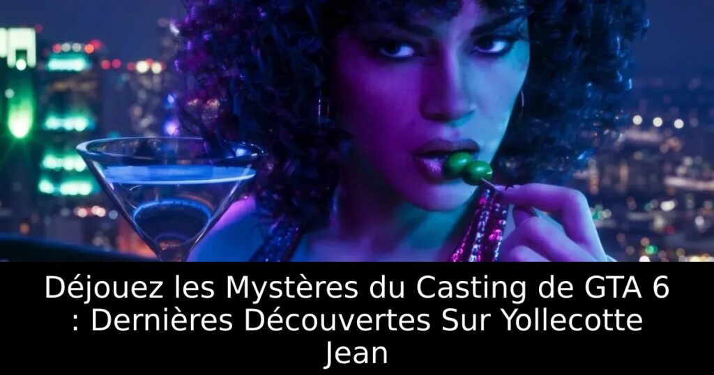 Déjouez les Mystères du Casting de GTA 6 : Dernières Découvertes Sur Yollecotte Jean
